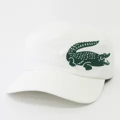 ラコステ LACOSTE キャップ ロゴ刺繍 プリント ワニ ビックロゴ メッシュ 白 ホワイト 58cm 帽子のサムネイル