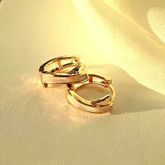 0069【シンプル】フープピアス　キラキラ　シルバー925　K18コートゴールド　定番　おしゃれ　おすすめ　新品未使用　人気