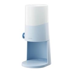 【2025年モデル コンパクト収納】 ドウシシャ かき氷器 電動 ふわふわ とろ雪 刃の高さ調節機能付 製氷カップ2個付（Mサイズ） レシピ付 ブルー 0