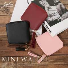 JULIA BOUTIQUE（ジュリアブティック）セル付きファスナー二つ折りウォレット・財布【財布 レディース ウォレット 二つ折り財布 タッセル財布 ジュリアブティック　小さい】