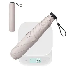 男の日傘 折りたたみ傘 熱中症対策 晴雨兼用 超軽量 125-135g カーボン日傘 uvカット 100 遮光 折り畳み 6本骨 5級撥水 完全遮光 遮熱 コンパクト 折り畳み日傘 メンズ レディース 日焼け止め対策 携帯便利 男女兼用 (ベージュ) 1