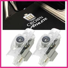 Color:Athlete 02 Minile クラウン車用ドアランプ カーテシランプ ロゴ ドアウェルカムライト カーテシライト LEDロゴ投影 180系210系クラウン200系アスリート カーテシ 角度調整機能付き 2個セット for Crown Athl