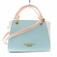 サマンサタバサプチチョイス Samantha Thavasa Petit Choice ミニ ショルダーバッグ ハンドバッグ 2way フェイクレザー ピンク 白 ホワイト 水色 ライトブルー /AN12 ■OF
