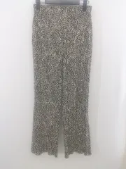 ◇ apart by lowrys アパートバイ ローリーズ 総柄 イージーパンツ サイズL ベージュ系 ブラック ホワイト系 レディース P  【1301310002203】