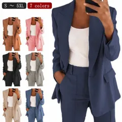 テーラードジャケット レディース ノーカラージャケット フォーマルジャケット スーツジャケット 大きいサイズ ビジネスジャケット Aライン オフィス ビジネス OL 通勤 通学 入学式 卒業式 ブラウ#wxn02341