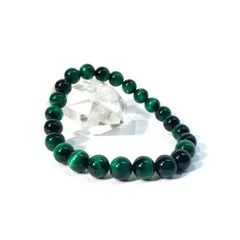 グリーンタイガーアイ パワーストーン ブレスレット 8mm （シンプル）メンズ・レディース　男性・女性　数珠ブレス　開運  [5]