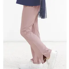 Bee【クーポン利用で20％OFF♪】リブ地フレアパンツ◇Nくすみピンクラベンダー◇韓国子供服 韓国子ども服 韓国こども服 キッズ 女の子 ガールズ 100 110 120 130 140 150
