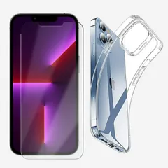 [C211F102] iPhone13 pro ケース TPU 透明 クリア スマホカバー ブルーライトカット 液晶保護ガラス付き アイフォン13pro アイホン13pro カバー アイフォン13pro iPhone13pro アイフォン 透明 ソフト 携帯ケ