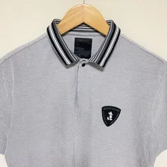 (^w^)b 23区 HOMME 23ク オム 半袖 ポロシャツ ディズニー コラボ ミッキーマウス ワッペン 刺繍 ワンポイント グレー系 灰 可愛い ゴルフ スポーツ 普段着 シンプル DRY ボタンフライ 襟付き ボーダー シック ユニセックス メンズ