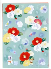 Pokemon ぽけもんはるなつあきふゆ Pokemon Center ミュウと菊・アローラロコンと椿 2枚セット クリアファイル