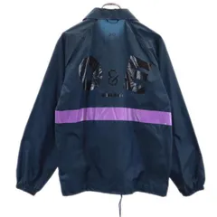 オッズアンドエンズ トーガ バックプリント ナイロン コーチ ジャケット ONE ネイビー Odds ＆ Ends TOGA ロゴ メンズ 【中古】  【231010】