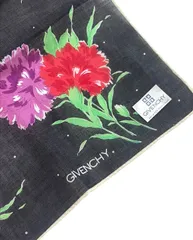 未使用品 GIVENCHY ハンカチ　花柄 コットン100%
