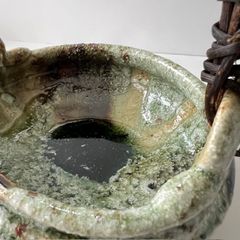 陶器製 瑠璃釉 火鉢 灰 五徳等付属品付き - メルカリ