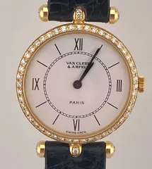 ヴァンクリーフ＆アーペル Van Cleef & Arpels ラ・コレクション K18YG　パヴェ ダイヤ クォーツ レディース 腕時計