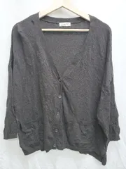 ◇ ⊇ SM2 サマンサ モスモス カジュアル 長袖 ニット カーディガン サイズF ブラウン系 レディース P  【1409090001390】