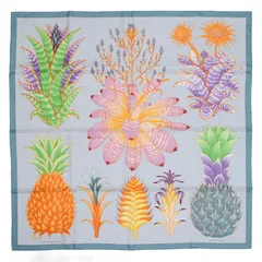 【新品未使用品】　ブロメリアの目録 カレ90 スカーフ エルメス カレ90 INDEX BROMELIACEAE ブロメリアの目録 スカーフ