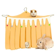 【SFTRADE】小動物隠れ家 秘密の小屋 寝ている巣 うさぎのうたた寝ハウス ストレス解消 飼育ケージ内装 小動物用シェルター 吊り下げる 多機能ゃ 寝床 休憩所 遊び場 暖かい巣 ゆったり眠れる 二重層 夏冬両用