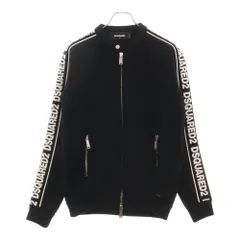DSQUARED2 (ディースクエアード) 18SS ジップアップニット 袖ロゴ S74HA0875 ブラックのサムネイル