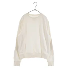 Martin Margiela 14 (マルタンマルジェラ) コットン スウェット プルオーバー トレーナー エルボーパッチ ホワイト S50GU0133のサムネイル