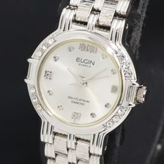 ⭐︎美品⭐︎整備済み ELGIN プラチナ999.5 ダイヤモンド腕時計 - メルカリ