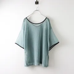 新品 2023SS チャオパニックティピー CIAOPANIC TYPY シアーレースボーダーリンガーTEE one/グリーン系 Tシャツ【2400014527681】