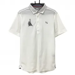 キャロウェイ 半袖ポロシャツ 白 織生地 ロゴネイビー  メンズ 3L ゴルフウェア 大きいサイズ Callaway