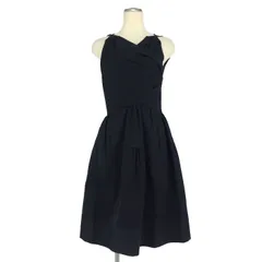 超美品 フェンディ FFカーリグラフィー ノースリーブワンピース ブラック 38 超美品 フェンディ FFカーリグラフィー ノースリーブワンピース