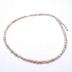 本真珠ナチュラルネックレス バロック淡水パール 金属アレルギー対応 チョーカー