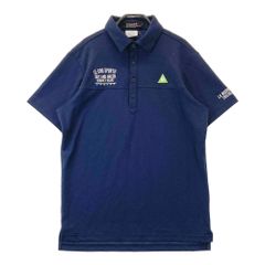 ルコック ゴルフ 半袖 ポロシャツ メンズ 3L (2XL) ネイビー 吸汗速乾