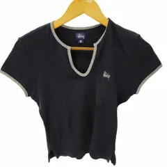 ステューシー Stussy usa製 紺タグ スキッパーカットソー リンガー レディース JPN：S のサムネイル