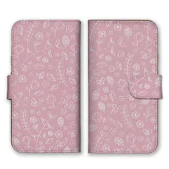 iPhone15ProMax ケース 手帳型 iPhone15 プロマックス スマホケース 携帯ケース 北欧柄 ボタニカル柄 花柄 小花 フラワー かわいい おしゃれ 線画 手書き風 カラー06