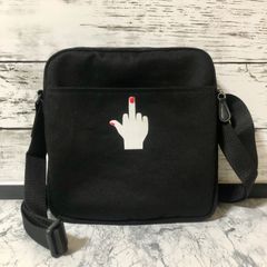 ★セール品 中指ミニショルダーバッグ ブラック オリジナル ハンドメイド メンズ レディース ストリート ボディバッグ ポシェット