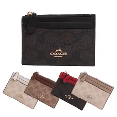 コーチ COACH コインケース ミニ スキニー ID ケース シグネチャー キャンバス キーリング ウォレット レディース cw870