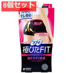 ソフィ 極ぴたFIT アクティブタイプ Lサイズ ピュアグレー 1枚入 8個セット まとめ売り
