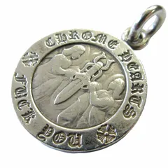 クロムハーツ CHROME HEARTS エンジェルメダルチャーム V1 ペンダントトップ ネックレストップ チャーム CHプラス FUCK YOU コインモチーフ シルバー SV925 0911 ☆AA★のサムネイル