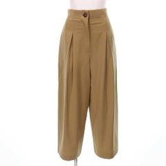 ミーア MIIA ワイドパンツ タックパンツ ゴムウエスト ゆったり F 茶 ブラウン【15208-2】