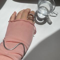 simple wave bangle _シンプル ウェーブ バングル