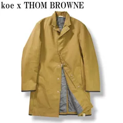 コエ koe x トムブラウン THOM BROWNE MENS BONDING OVERCOAT ステンカラーコート バルマカーンコート アウター コラボレーション 2ネーム カジュアル ビジネス M キャメル メンズ