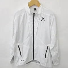 オークリースカルコレクション OAKLEY SKULL COLLECTION ゴルフ ジャケット スタンドカラー ジップアップ 長袖 蓄熱 防寒 白 黒 ホワイト ブラック XL