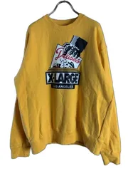 X-LARGE エクストララージ Delicious Vinyl プリントスウェット　長袖トレーナー イエロー M 【中古】 44847812