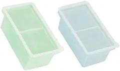 [新品※未使用] 製氷皿 製氷器 四角の氷 製氷機 シリコン製 氷つくる容器 ゼリー飲料 果物 透明氷 ロックアイス ビール 四角氷 小型製氷機 家庭用 四隅型 氷つくる容器 冷凍 キッチン用品 4穴 2個セットのサムネイル