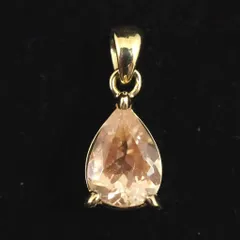 オレゴンサンストーン 7mmペアシェイプ ペンダントトップ K18YG