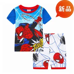 新品 スパイダーマン 半袖パジャマ 上下セット 100〜130cm 男の子 綿 寝巻き 春夏 キャラクター プレゼント