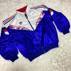 【タグ付き】アディダス　adidas　トラックジャケット　刺繍ロゴ　トリコロール　ヴィンテージ