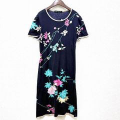 【超希少✨】新品タグ付♪オスカーデラレンタ　花柄ワンピース　Aライン　伊製 超希少✨】新品タグ付♪オスカーデラレンタ 花柄ワンピース Aライン 伊