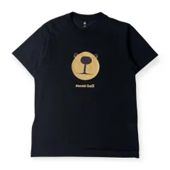 mont-bell モンベル ベアー デザイン 半袖 Tシャツ XS/ブラック メンズ アウトドア #1114477