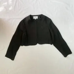 美品 KUMIKYOKU 組曲 女の子 子供用 ボレロ カーディガン LL 130 〜 140 cm ブラック 刺繍 シック かわいい 発表会 結婚式 セレモニー 入学式