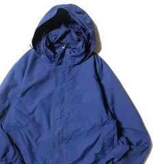 00's LLビーン フルジップ ナイロン ジャケット (M) 青系 ロゴ刺繍 フード 00年代 旧タグ オールド アウトドア L.L.Bean アメリカ古着 USED ビンテージ ヴィンテージ