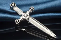 シルバー925 水晶＆ブラックスピネル 30x5(丸玉3-4x4)mm クロス ペンダントトップ 1個売り パワーストーン 天然石 _PRG2147