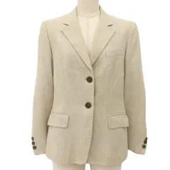 新品未使用 MaxMara リネン 麻 比翼 シェルボタン テーラードジャケット 0902110328_613030f02e8ac.jpg